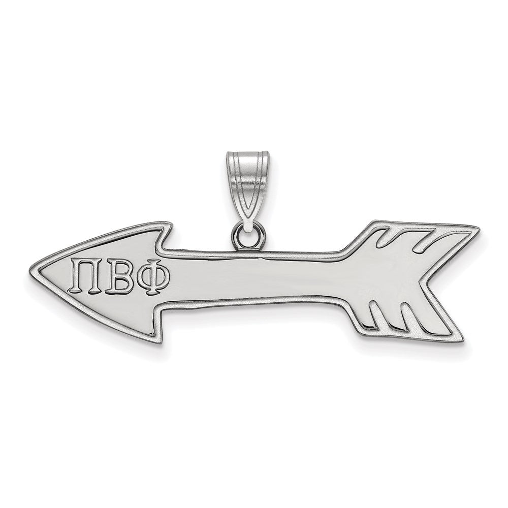 Sterling Silver Rhodium Plated Logoart Pi Beta Phi Sorority Symbol Medium Pendant