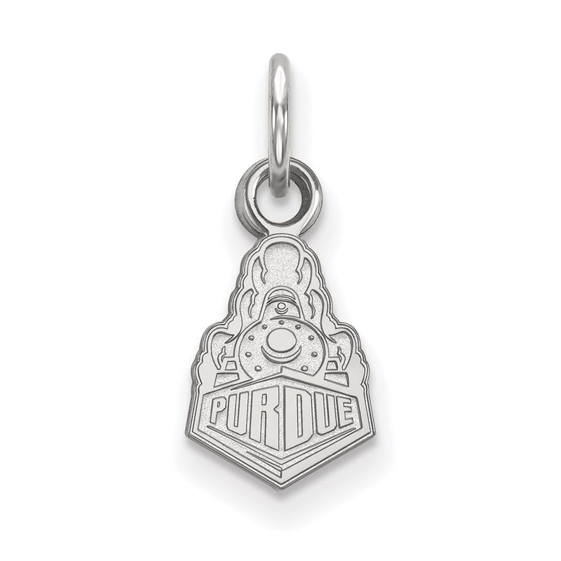 14K White Gold Logoart Purdue University Boilermakers Train Logo Extra Small Pendant