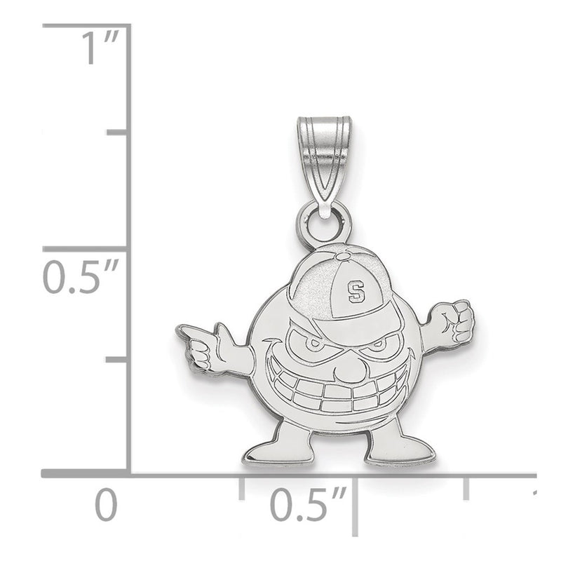 Sterling Silver Rhodium Plated Logoart Syracuse University Mascot Small Pendant