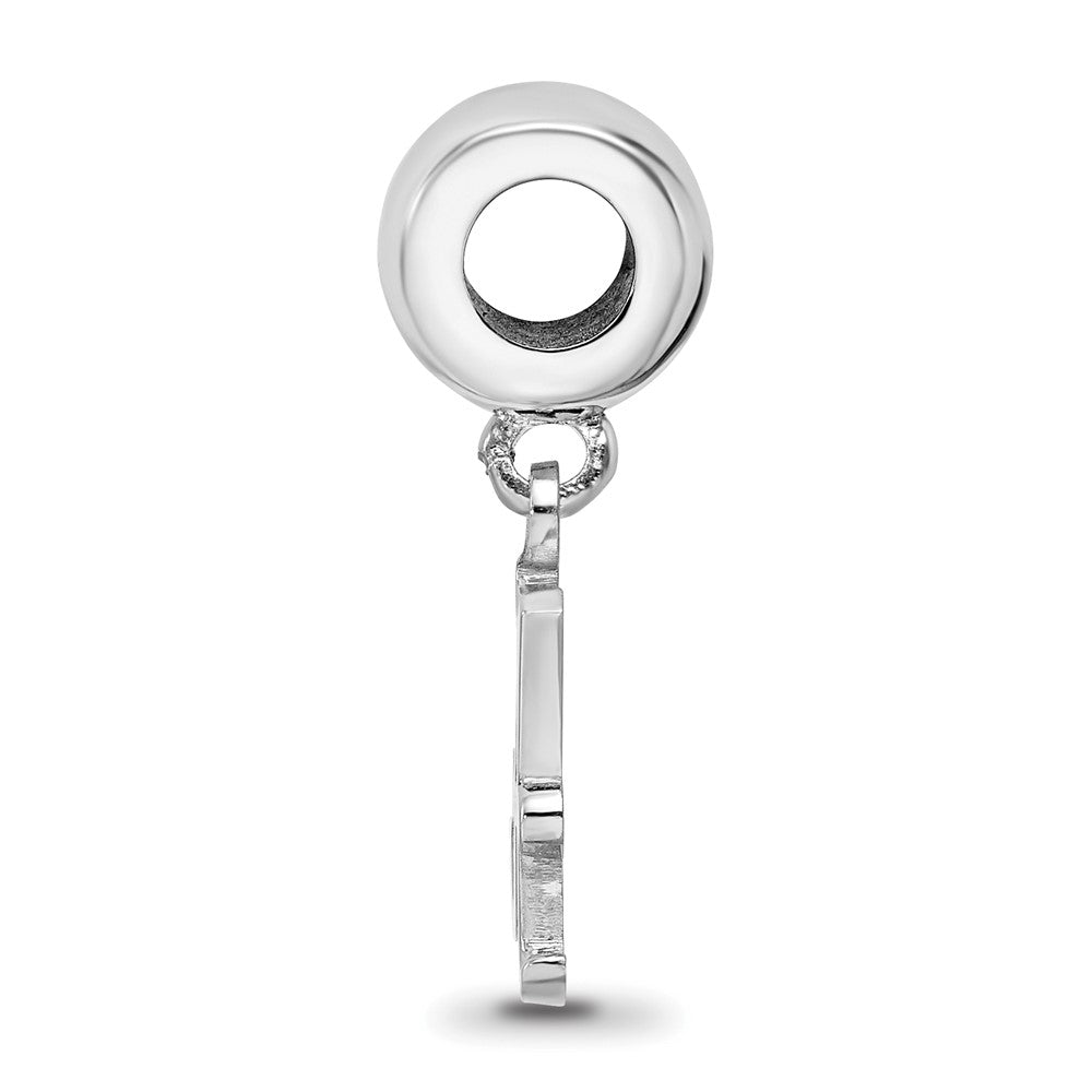 Sterling Silver Rhodium Plated Logoart University of Alabama Sm Dangle Bead