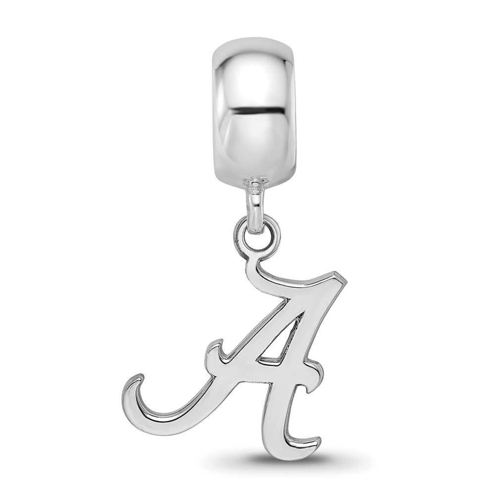 Sterling Silver Rhodium Plated Logoart University of Alabama Sm Dangle Bead
