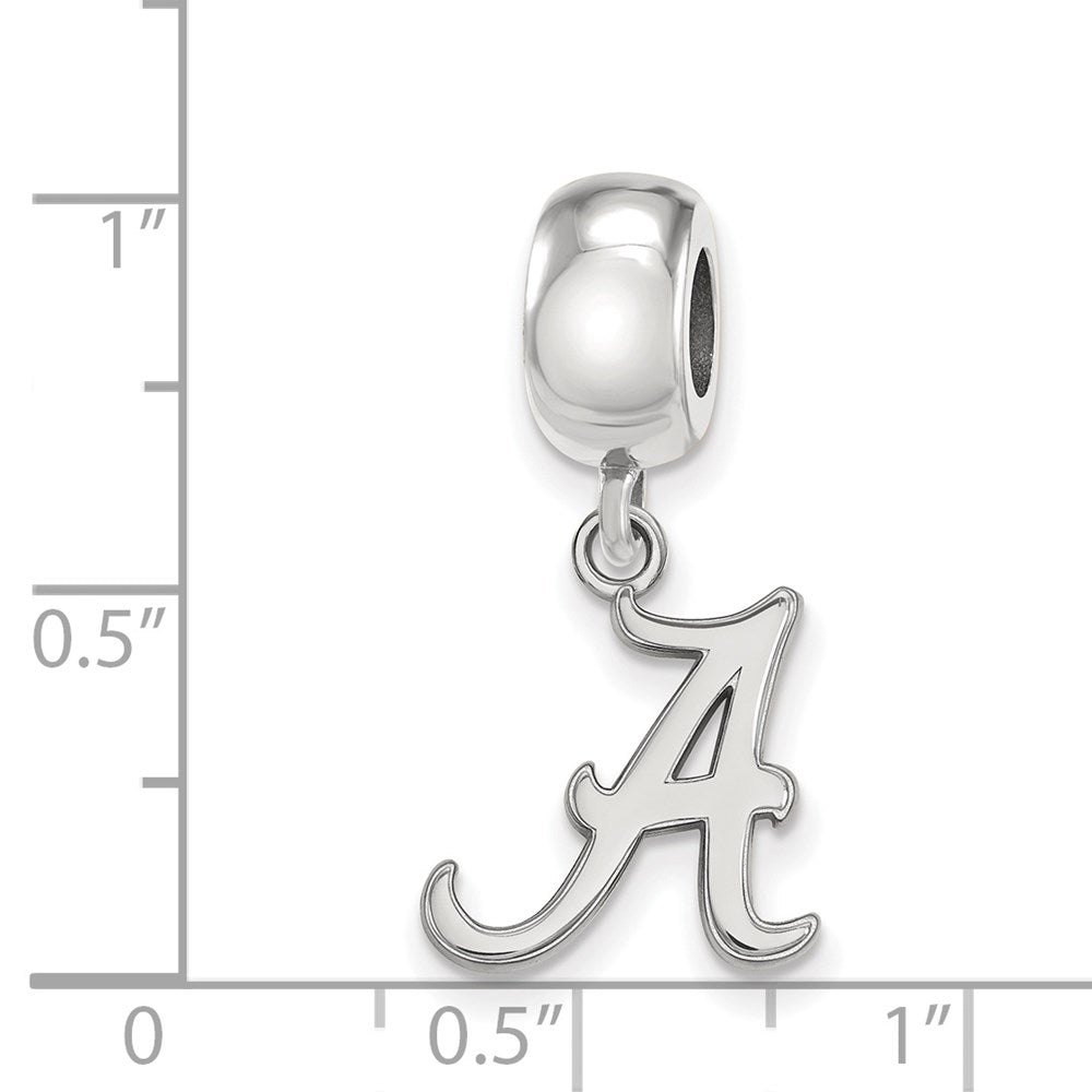 Sterling Silver Rhodium Plated Logoart University of Alabama Sm Dangle Bead