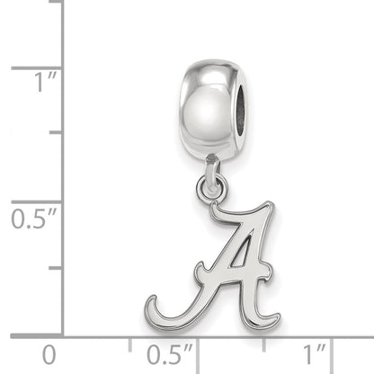 Sterling Silver Rhodium Plated Logoart University of Alabama Sm Dangle Bead