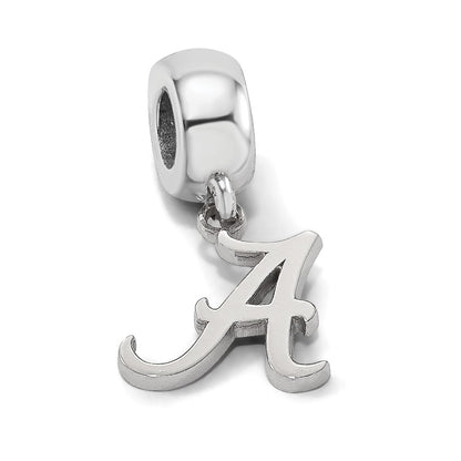 Sterling Silver Rhodium Plated Logoart University of Alabama Sm Dangle Bead