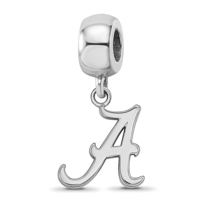 Sterling Silver Rhodium Plated Logoart University of Alabama Sm Dangle Bead