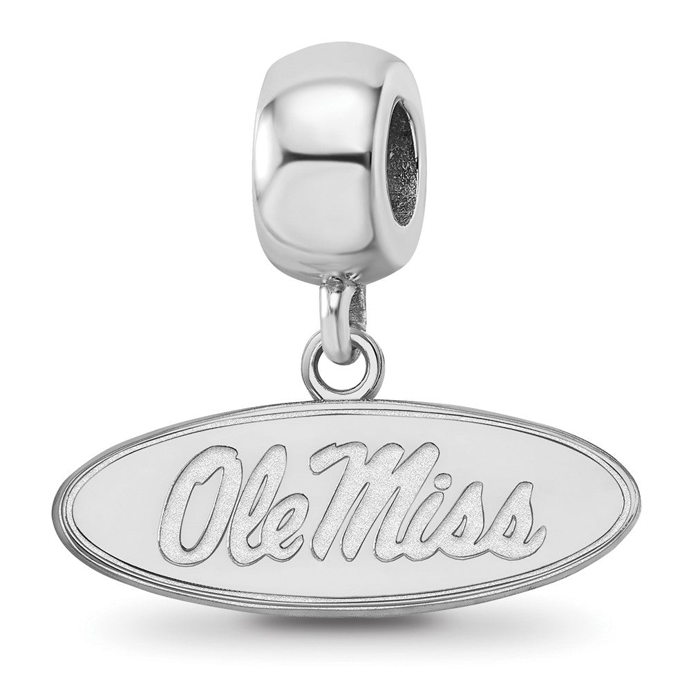 Sterling Silver Rhod-Pltd Logoart U. of Mississippi Sm Dangle Bead