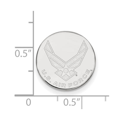 Sterling Silver Rhod-Pltd Logoart U.s. Air Force Lapel Pin