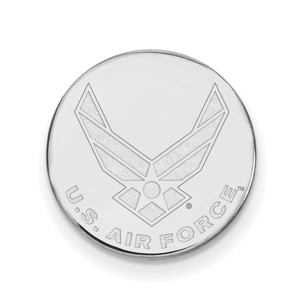 Sterling Silver Rhod-Pltd Logoart U.s. Air Force Lapel Pin