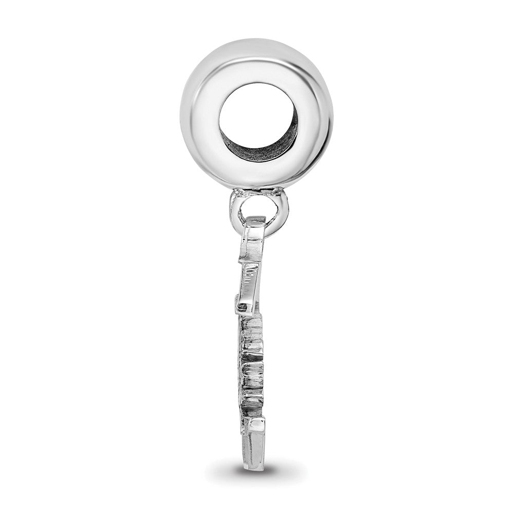 Sterling Silver Rhod-Pltd Logoart U. of South Carolina Sm Dangle Bead