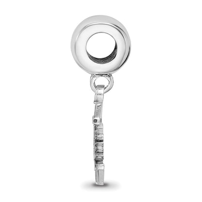 Sterling Silver Rhod-Pltd Logoart U. of South Carolina Sm Dangle Bead