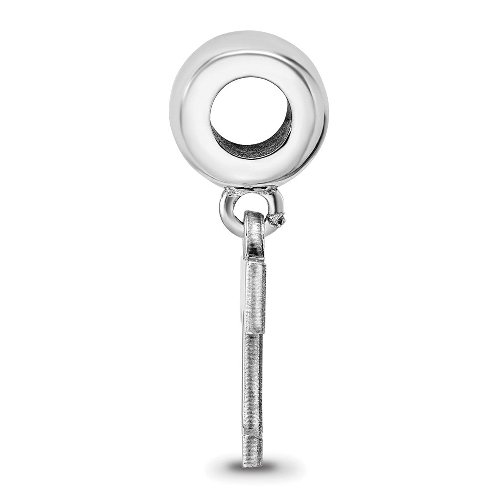Sterling Silver Rhod-Pltd Logoart Univ. of Tennessee Sm Dangle Bead