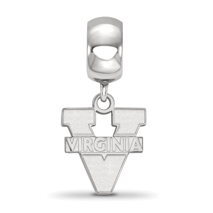 Sterling Silver Rhod-Pltd Logoart University of Virginia Sm Dangle Bead