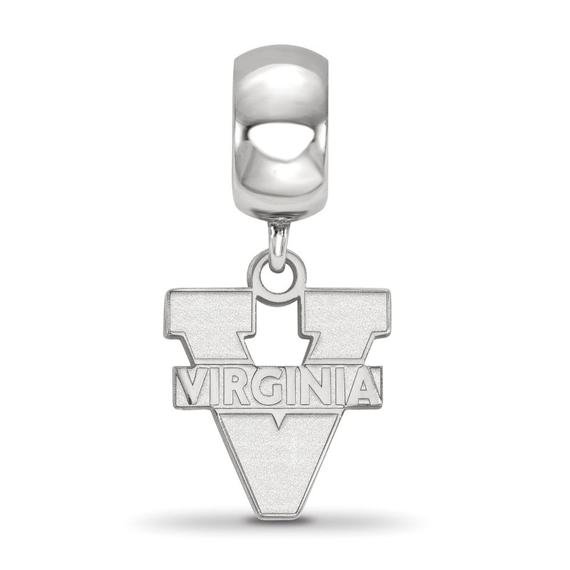 Sterling Silver Rhod-Pltd Logoart University of Virginia Sm Dangle Bead