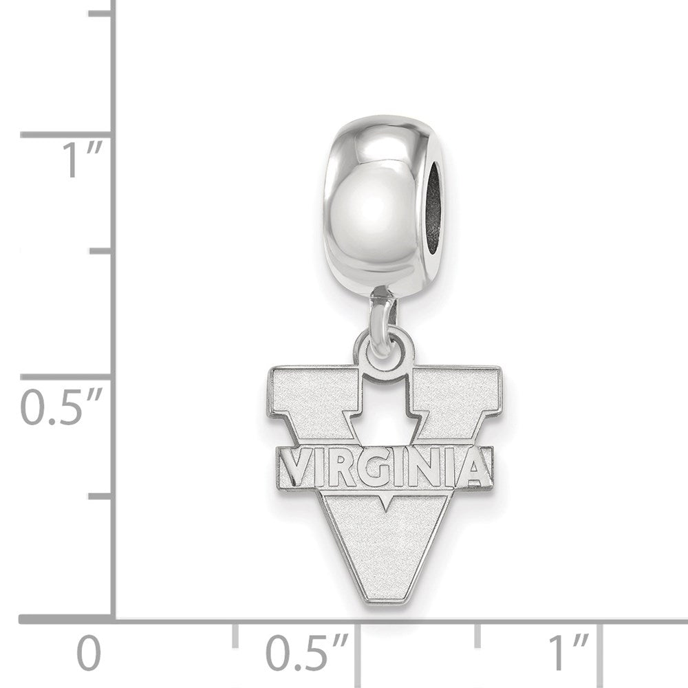 Sterling Silver Rhod-Pltd Logoart University of Virginia Sm Dangle Bead