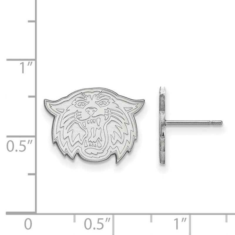 Sterling Silver Rhodium Plated Logoart Villanova University Wildcat Small Post Earrings