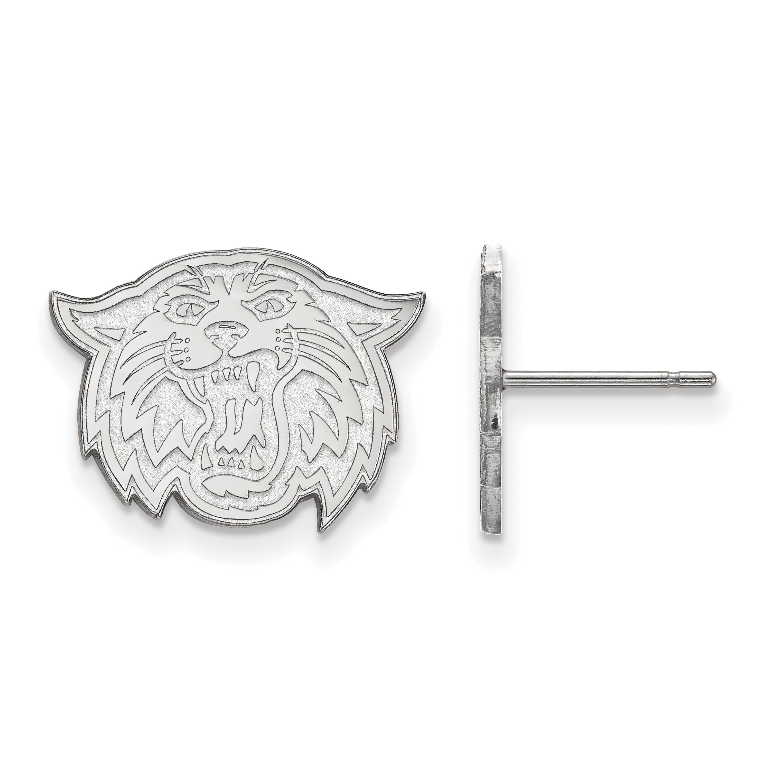 10K White Gold Logoart Villanova University Wildcat Small Post Earrings