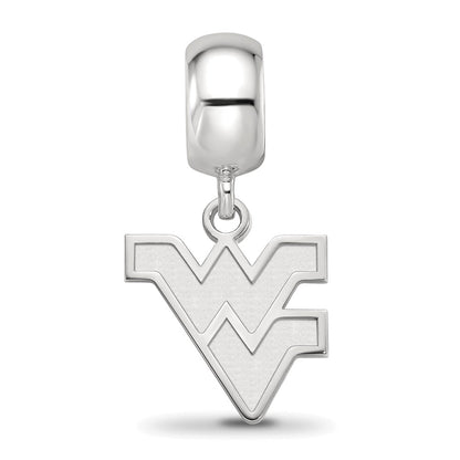 Sterling Silver Rhod-Pltd Logoart West Virginia Univ. Sm Dangle Bead