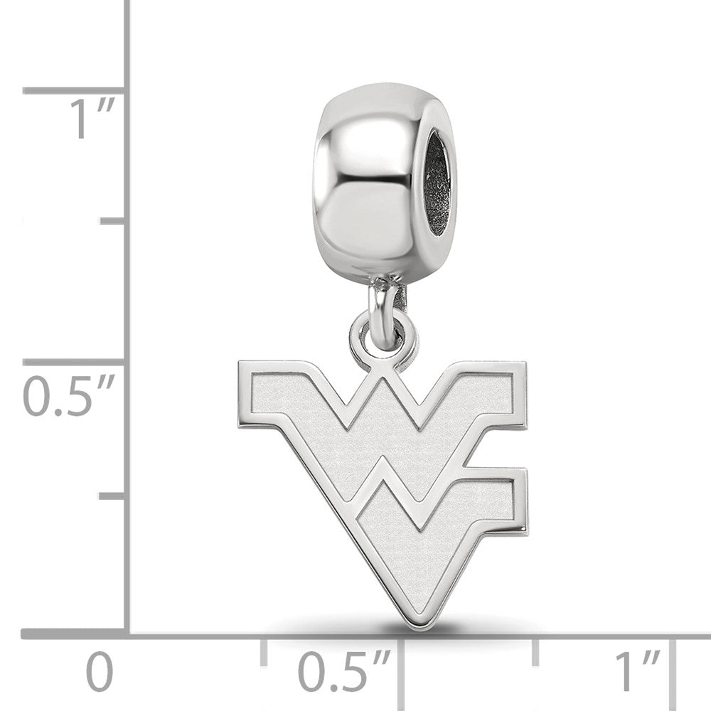 Sterling Silver Rhod-Pltd Logoart West Virginia Univ. Sm Dangle Bead