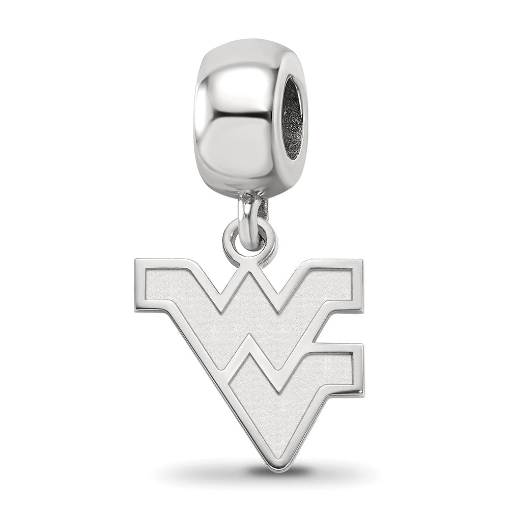 Sterling Silver Rhod-Pltd Logoart West Virginia Univ. Sm Dangle Bead