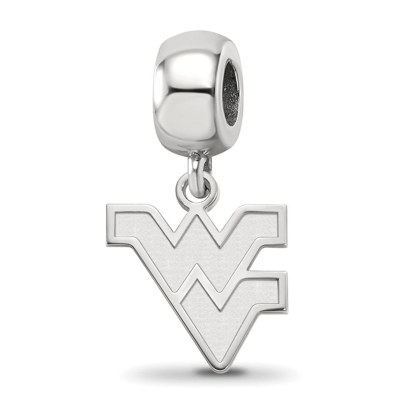 Sterling Silver Rhod-Pltd Logoart West Virginia Univ. Sm Dangle Bead