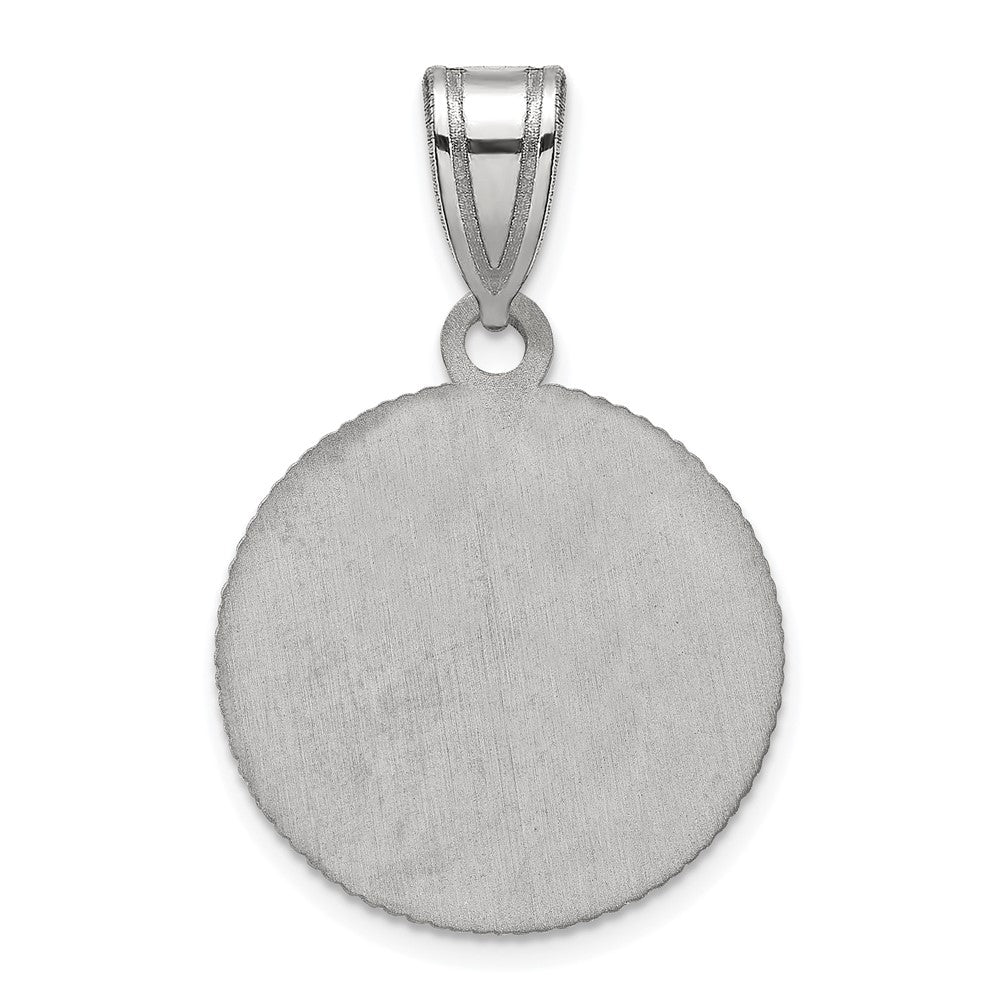 Sterling Silver Rhodium Plated Logoart Baylor University Medium Crest Pendant