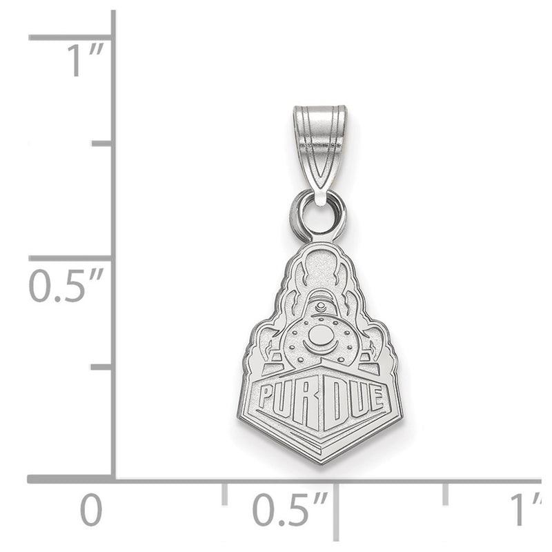 Sterling Silver Rhodium Plated Logoart Purdue University Boilermakers Train Logo Small Pendant