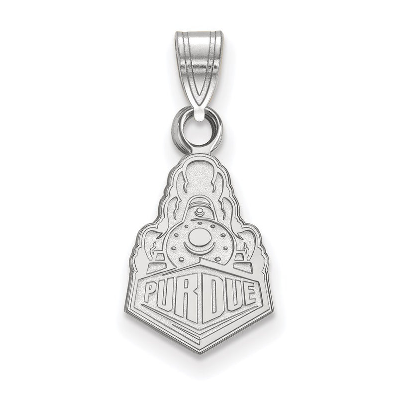 14K White Gold Logoart Purdue University Boilermakers Train Logo Small Pendant