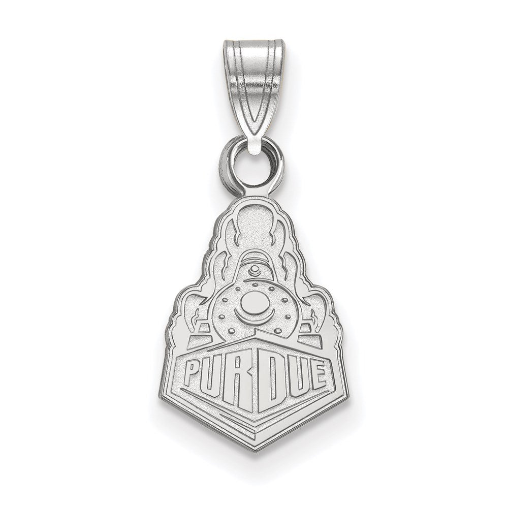 10K White Gold Logoart Purdue University Boilermakers Train Logo Small Pendant