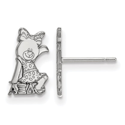 Sterling Silver Rhodium Plated Logoart Alpha Xi Delta Sorority Symbol Extra Small Post Earrings