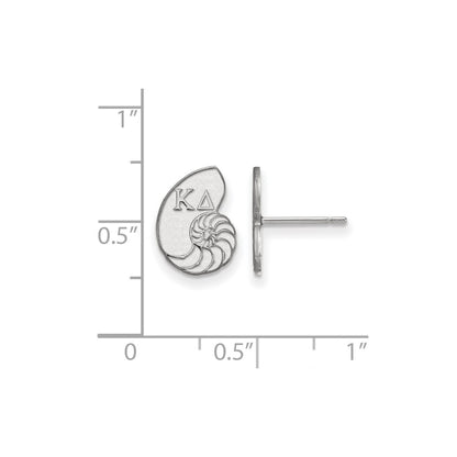 Sterling Silver Rhodium Plated Logoart Kappa Delta Sorority Symbol Extra Small Post Earrings