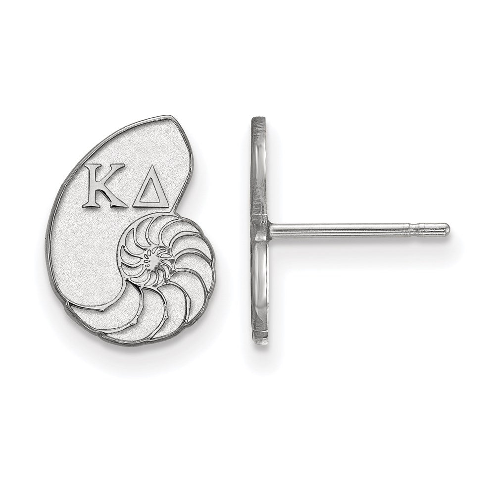 Sterling Silver Rhodium Plated Logoart Kappa Delta Sorority Symbol Extra Small Post Earrings