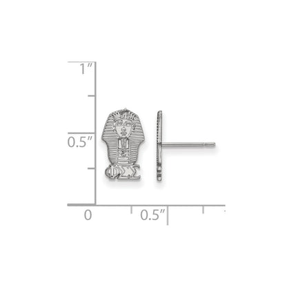 Sterling Silver Rhodium Plated Logoart Phi Sigma Sorority Symbol Extra Small Post Earrings
