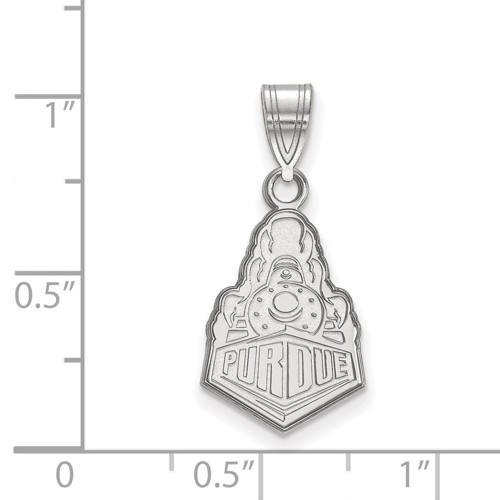 10K White Gold Logoart Purdue University Boilermakers Train Logo Medium Pendant