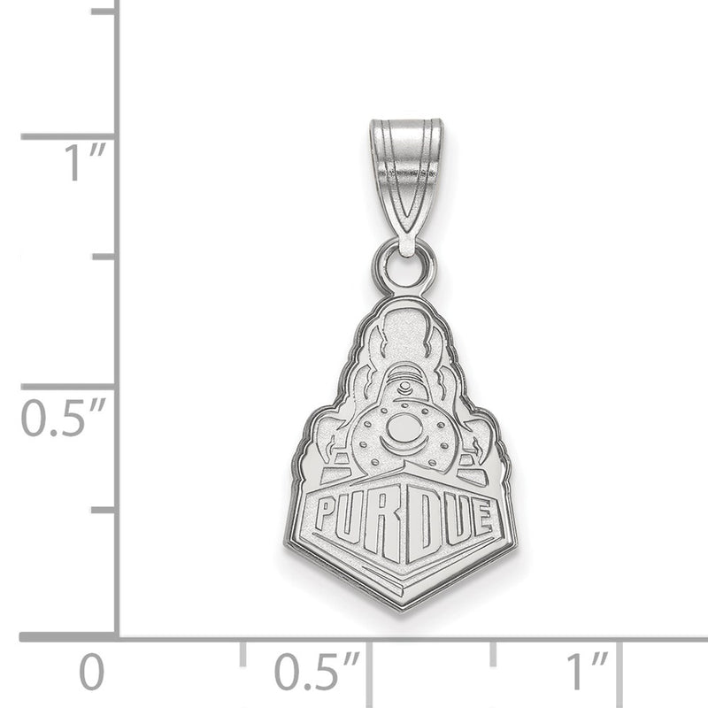 14K White Gold Logoart Purdue University Boilermakers Train Logo Medium Pendant