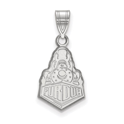 Sterling Silver Rhodium Plated Logoart Purdue University Boilermakers Train Logo Medium Pendant