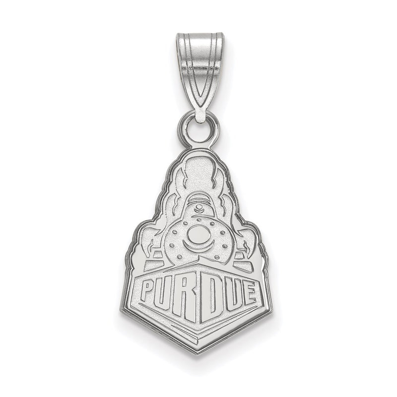 Sterling Silver Rhodium Plated Logoart Purdue University Boilermakers Train Logo Medium Pendant