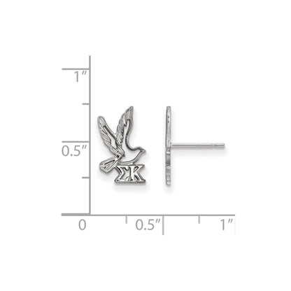 Sterling Silver Rhodium Plated Logoart Sigma Kappa Sorority Symbol Extra Small Post Earrings