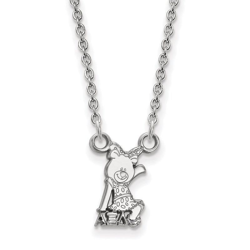Sterling Silver Rhodium Plated Logoart Alpha Xi Delta Sorority Symbol Extra Small Pendant 18 Inch Necklace
