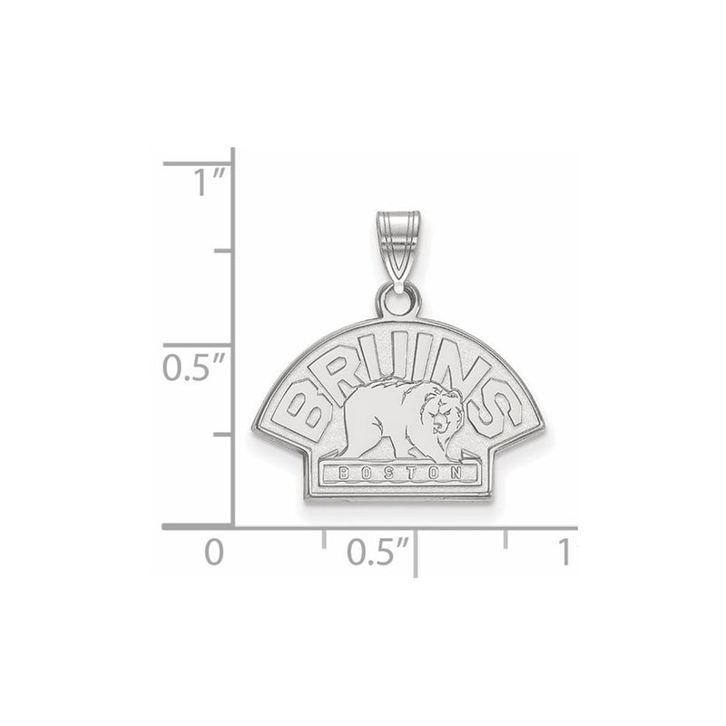 14K White Gold Nhl Logoart Boston Bruins Small Pendant