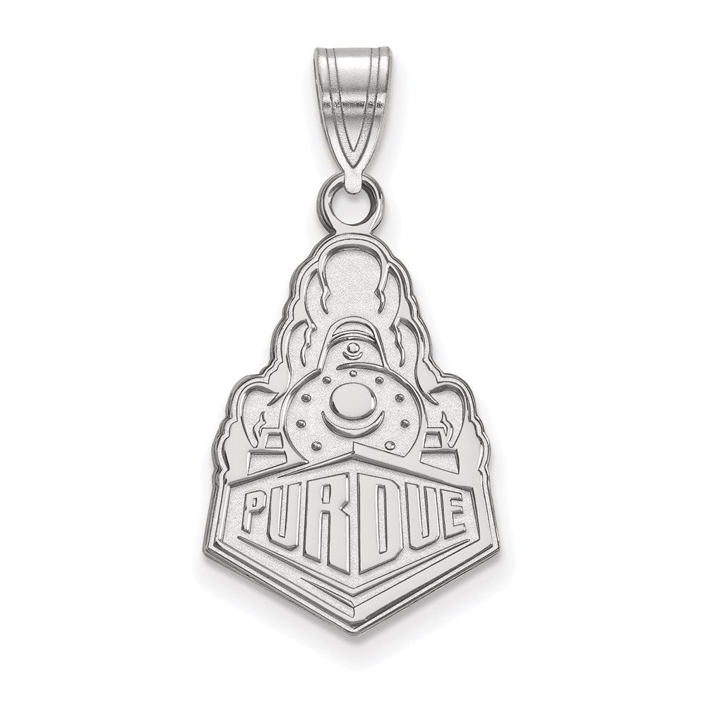 10K White Gold Logoart Purdue University Boilermakers Train Logo Large Pendant