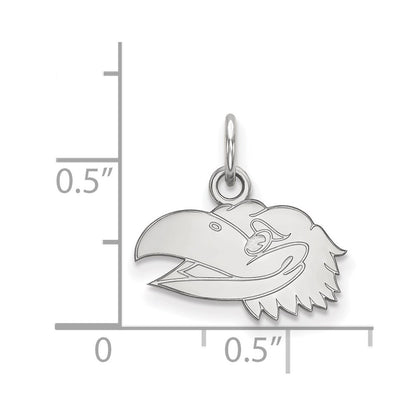 10K White Gold Logoart University Of Kansas Jayhawk Extra Small Pendant