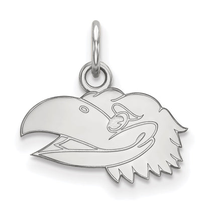 10K White Gold Logoart University Of Kansas Jayhawk Extra Small Pendant