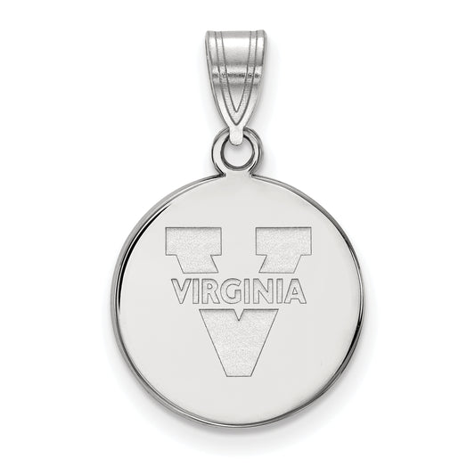 10K White Gold Logoart University Of Virginia Medium Disc Pendant