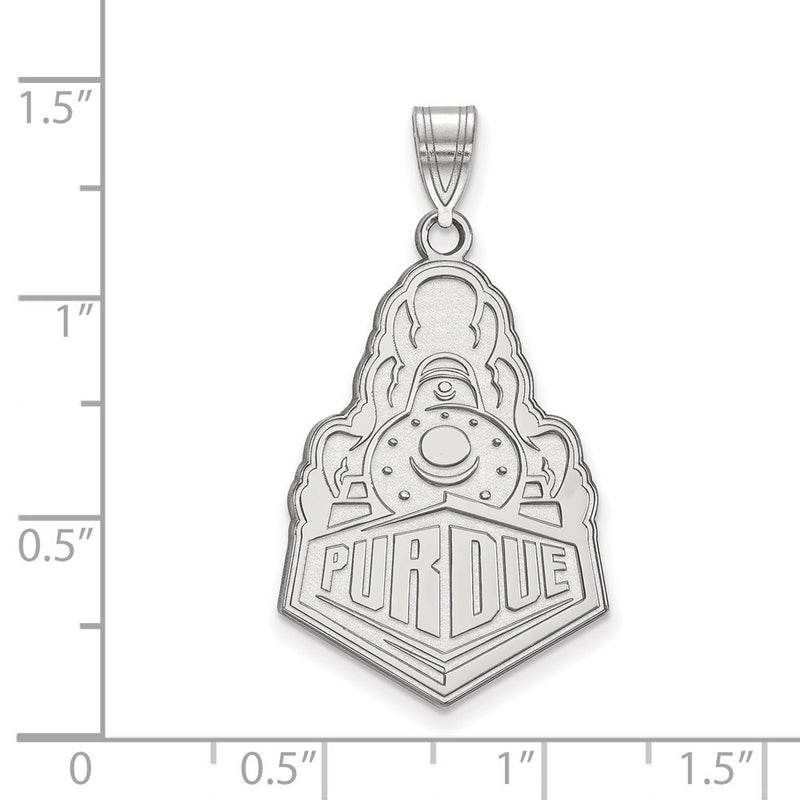 14K White Gold Logoart Purdue University Boilermakers Train Logo Extra Large Pendant