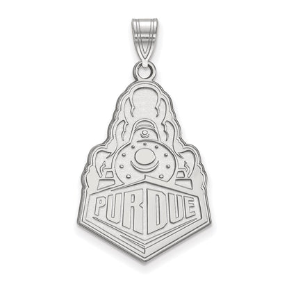 10K White Gold Logoart Purdue University Boilermakers Train Logo Extra Large Pendant