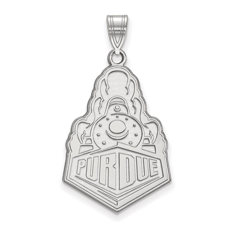 14K White Gold Logoart Purdue University Boilermakers Train Logo Extra Large Pendant