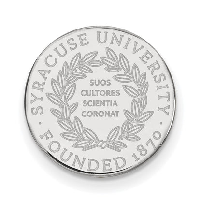 Sterling Silver Rhod-Pltd Logoart Syracuse University Crest Lapel Pin