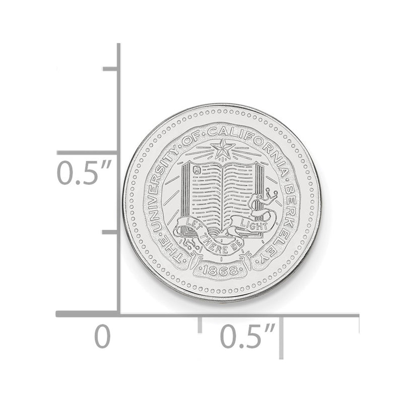 14K White Gold LogoArt University of California Berkeley Crest Lapel Pin