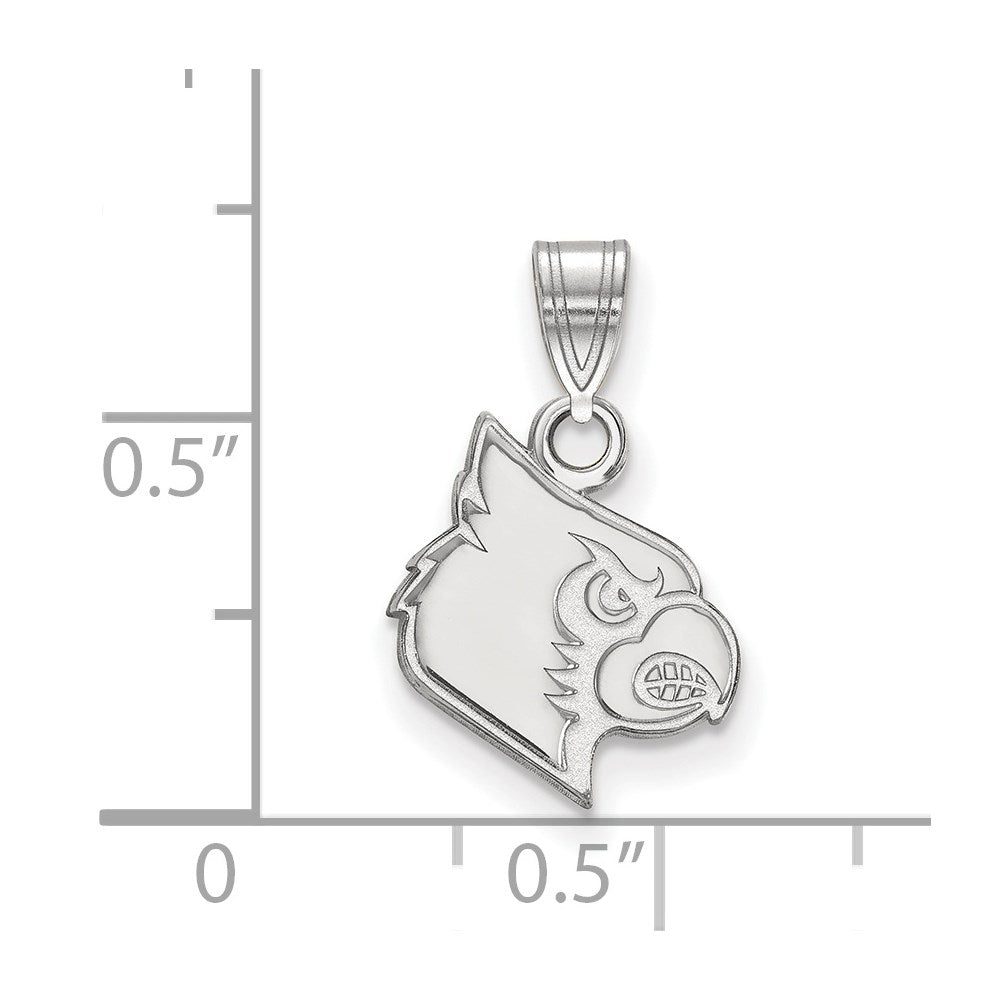 10K White Gold Logoart University Of Louisville Cardinal Small Pendant