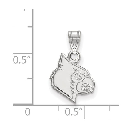 10K White Gold Logoart University Of Louisville Cardinal Small Pendant